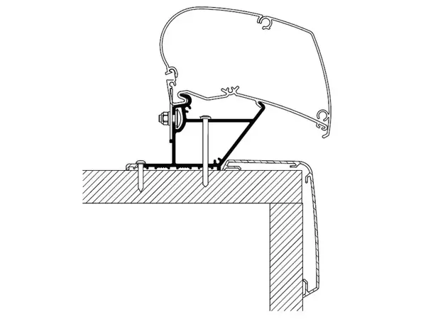 Thule takadapter til Rapido 350 cm Bobil og campingvogn 