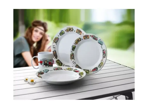 VW melamin servisesett 8 deler – For 2 personer | Caravan.no