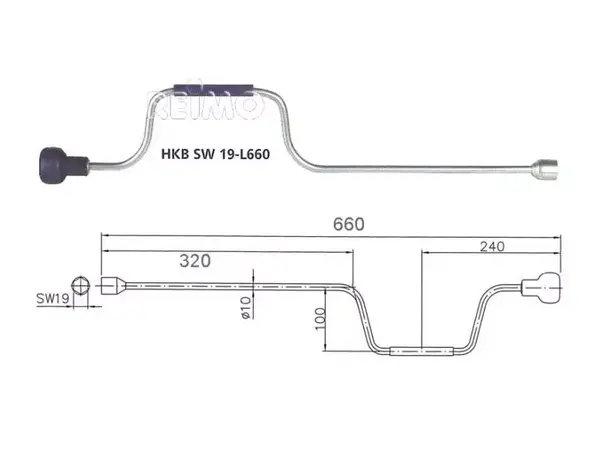 Håndsveiv 665 mm 19mm | Caravan.no