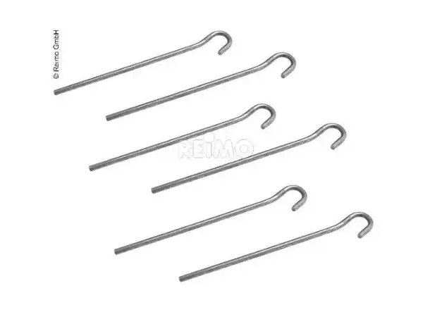 Jernpinner for klips teltmatter 6 stk | Caravan.no