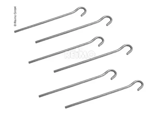 Jernpinner for klips teltmatter 6 stk | Caravan.no