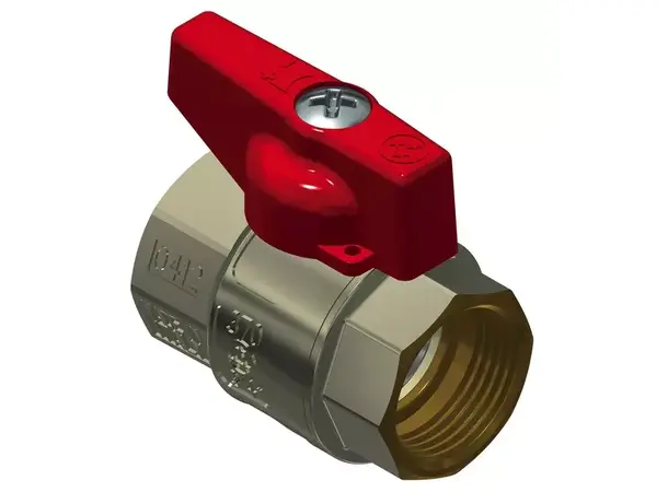 Kuleventil 1/2'' i aluminium Med håndtak 