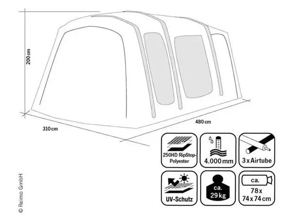Luftfortelt Movelite 3 Vario Low/Mid | Caravan.no