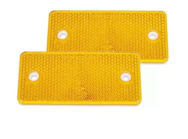 Reflektor gul firkantet – 94x44 mm | Caravan.no