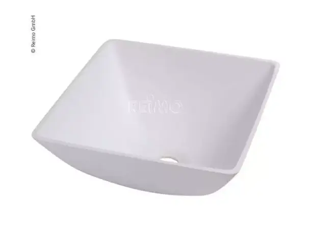 Servant firkantet hvit – H135x330x330 mm | Caravan.no