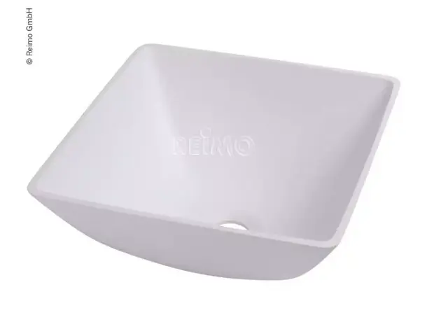 Servant firkantet hvit – H135x330x330 mm | Caravan.no