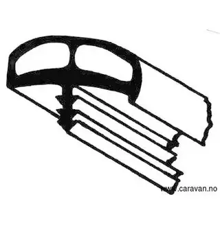 T-kanlist mørkgrå løpemeter