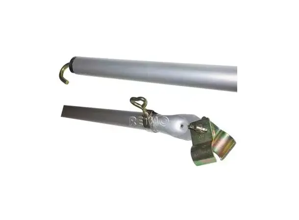 Teltstang med krok Ø28/25 mm i stål 220-300 cm 