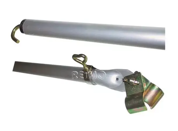 Teltstang med krok Ø28/25 mm i stål 220-300 cm 
