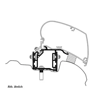 Thule markiseadapter til 6200/6300 Til VW Crafter fra 2017 301768