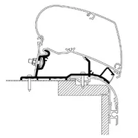 Thule markiseadapter til 6300/9200 Caravan Roof - 500 cm