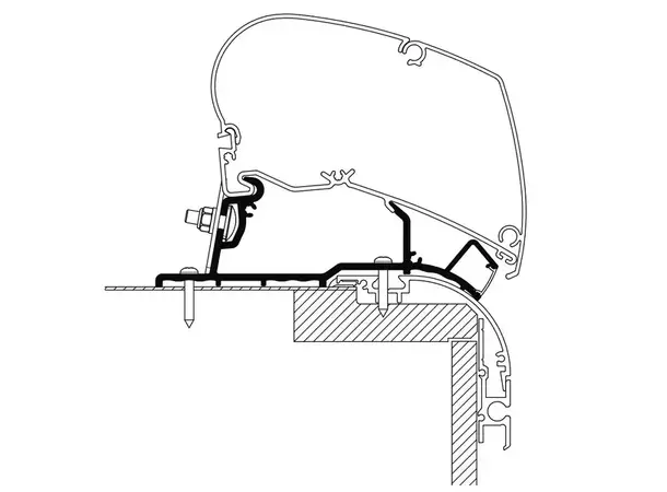 Thule markiseadapter til 6300/9200 Caravan Roof - 500 cm 