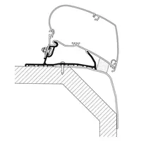 Thule markiseadapter til Laika Ecovip Til Thule Omnistor 6300 / 9200