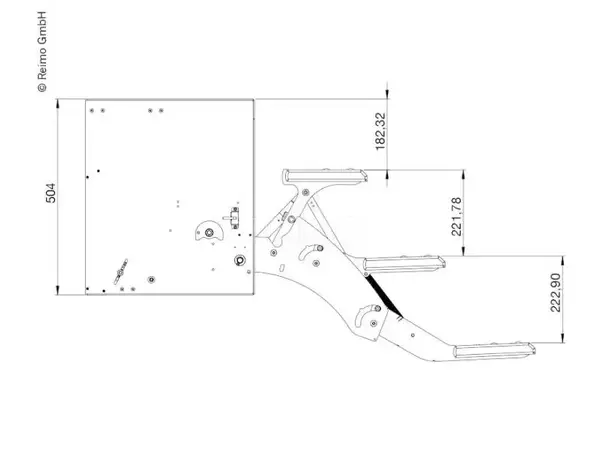 Trappetrinn 3-trinn 530 mm motor høyre For store bobiler 