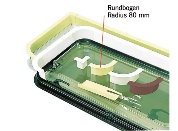 Vindusdekkprofil buet radius 80 mm | Caravan.no
