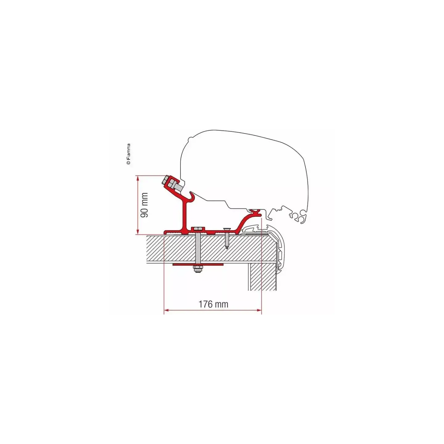 Fiamma adapter for Carthago Malibu F65L og F80S