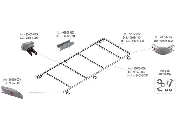 Fixing Kit Roof Rail Ducato 41099 | Caravan.no