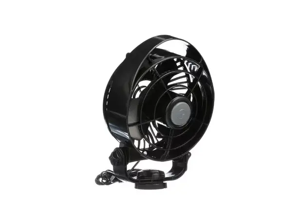 Maestro ventilator 12V inkl. LED-lys – Svart | Caravan.no