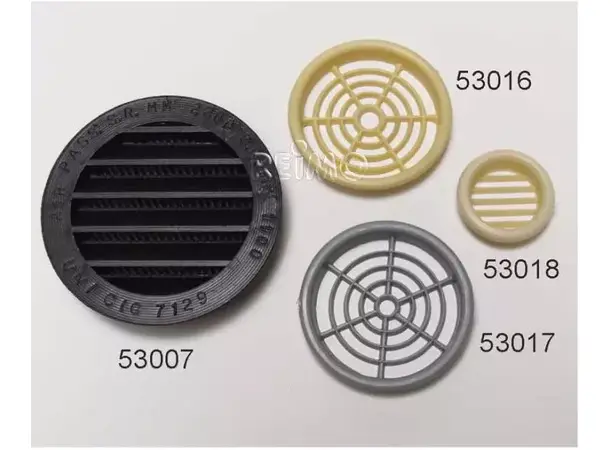 Møbel-ventilasjonsgitter 60 mm rund krem 