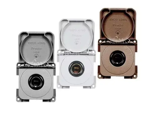 Normal-stikkontakt med lukelokk hvit | Caravan.no