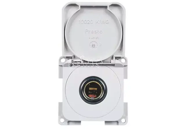 Normal-stikkontakt med lukelokk hvit | Caravan.no