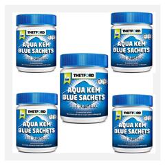 Pakkepris Aqua Kem 5 stk Pakke til 75 toalettømminger. Sesongpack