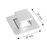 Push lock komplett i matt krom 37x37 mm