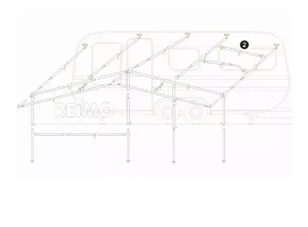 Spennstang Ø25/22 mm i aluminium – 160-260 cm | Caravan.no