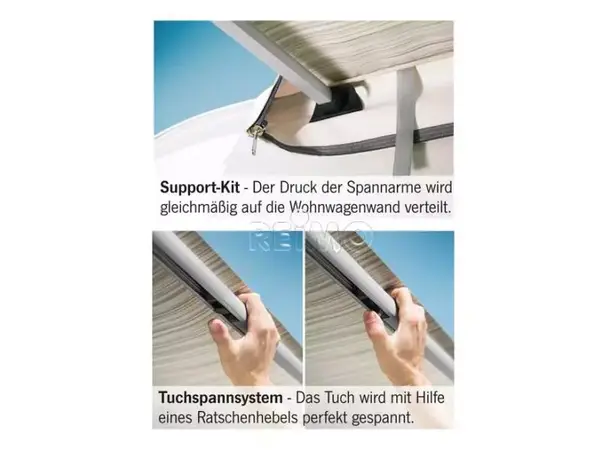 Thule posemarkise 1200 425 cm Saphir blue / Hvit 
