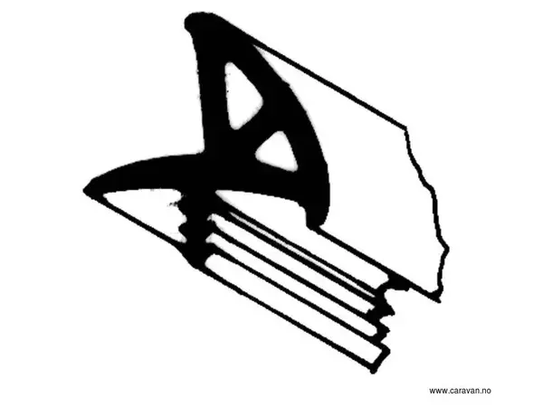 Trukket dørkantlist, 5 m. Mellomgrå | Caravan.no