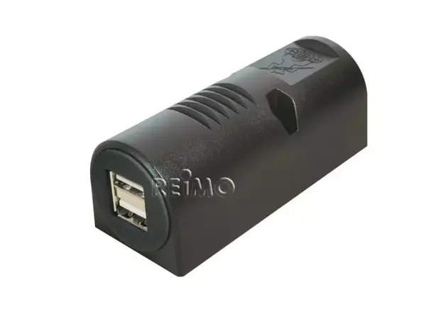 USB-installasjonskontakt 12V/5A Med dobbel-USB 2x2,5A 