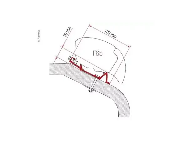 Fiamma adapter for LMC Liberty TI 400 cm F65 