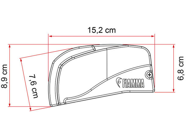 Fiamma markise F40 Van 210 cm Svart / Royal Grey 