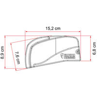 Fiamma markise F40 Van 210 cm Svart / Royal Grey