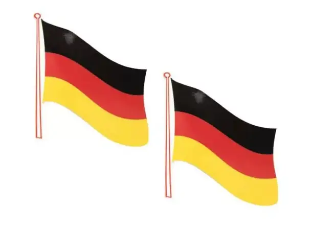 Klistremerke flagg Tyskland 2-pack 145x125 mm 
