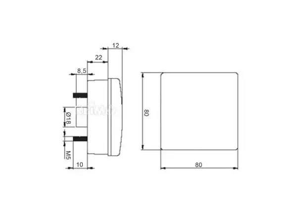 LED bremselys 4W klar ø122 mm 
