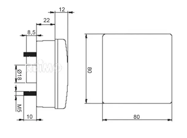 LED bremselys 4W klar ø122 mm 