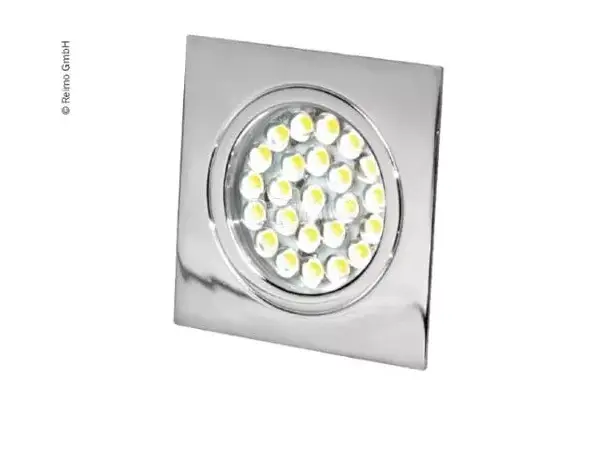 Led spot 12V, 1, 6W, 24 LED, krom | Caravan.no