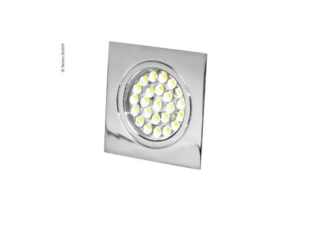 Led spot 12V, 1, 6W, 24 LED, krom | Caravan.no