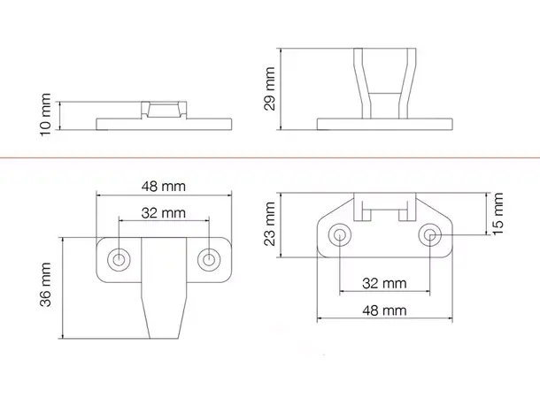 Møbelforbinder 0915 svart 16 stk 