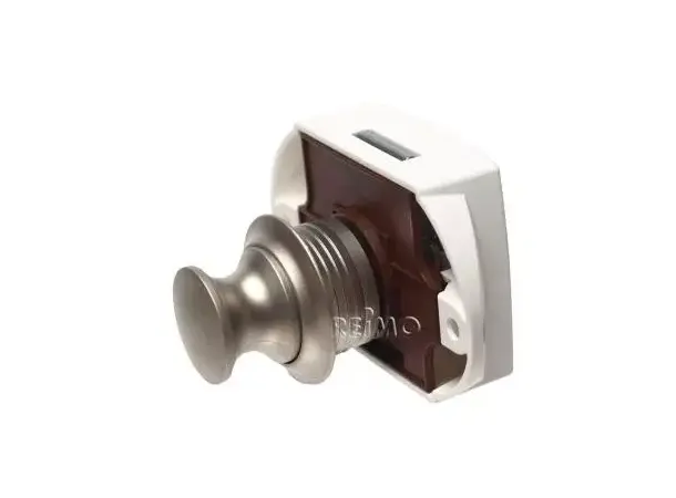 Møbellås push lock sølv – Ensidig betjening | Caravan.no