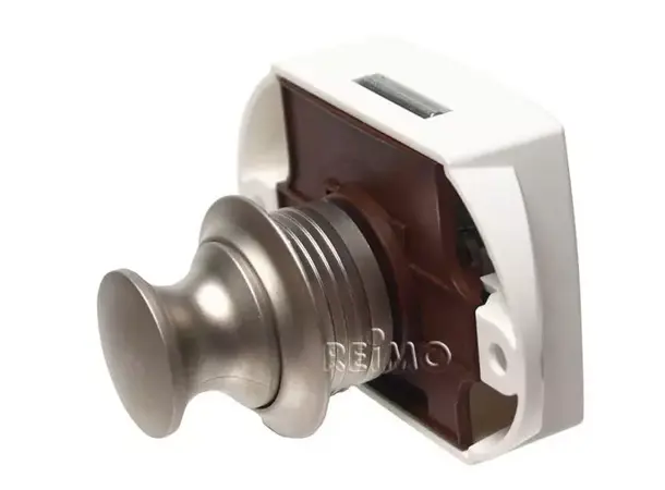 Møbellås push lock sølv – Ensidig betjening | Caravan.no