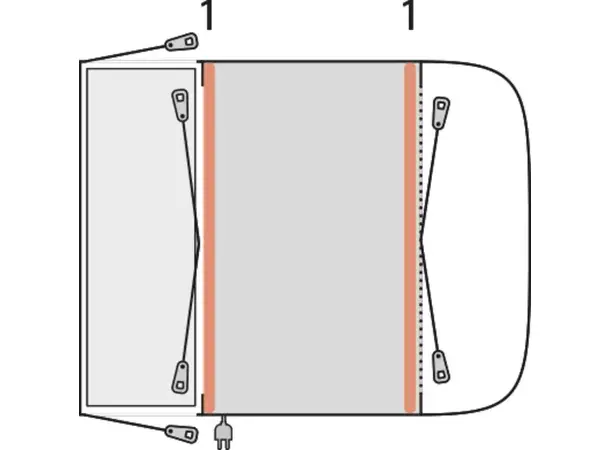 Outwell frittstående telt Newburg 160Air H175-200 cm 