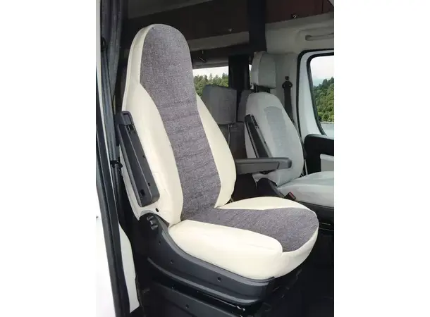 Setetrekk bobilstol beige/grå 2 stk | Caravan.no