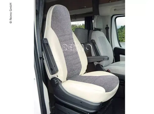 Setetrekk bobilstol beige/grå 2 stk | Caravan.no