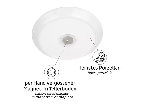 Silwy magnetisk tallerken Ø23 cm Sett på 2 stk 