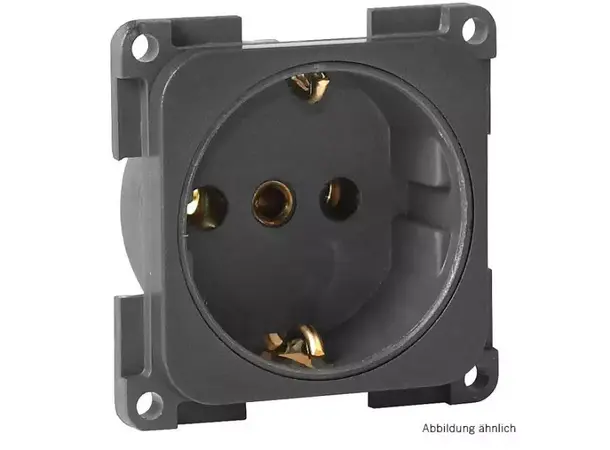 Stikkontakt Schuko 230V svart 