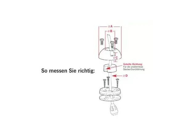 Takgjennomføring rustfritt stål Ø16MM 
