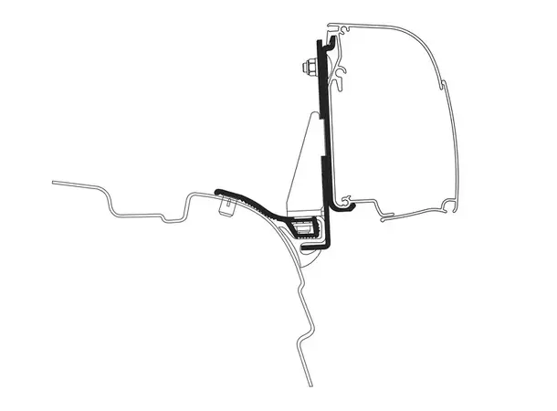 Thule markiseadapter til Omnistor 4200 Til VW T5/T6 med kort akselavstand 
