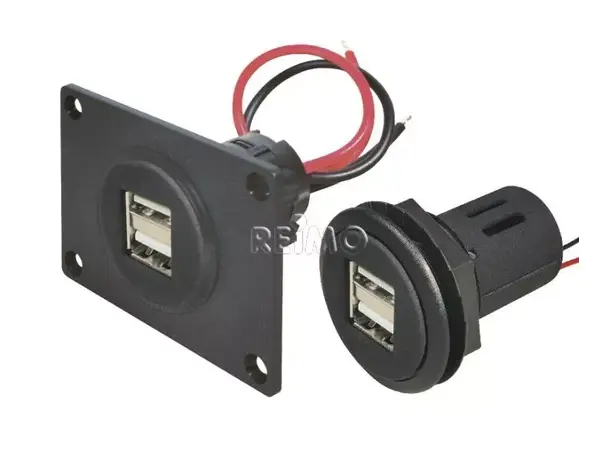 USB-kontakt 12 /5V – Med dobbel-USB 2x2,5A | Caravan.no